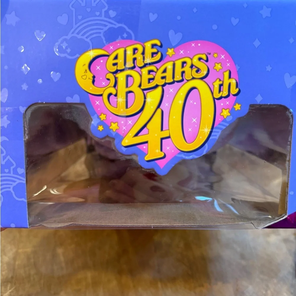 Care Bears Purple Shimmer Care-A-Lot Bear Plush 40th Special Collectors Edition